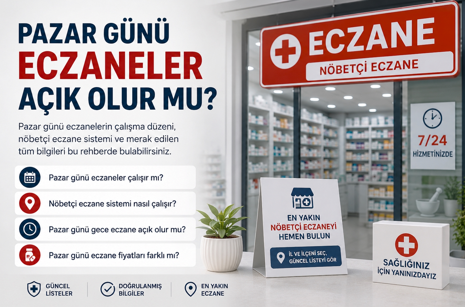 Pazar Günü Eczaneler Açık olur mu